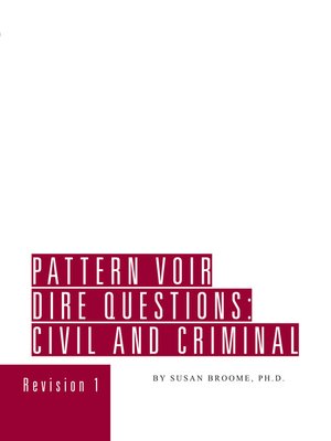 cover image of Pattern Voir Dire Questions
